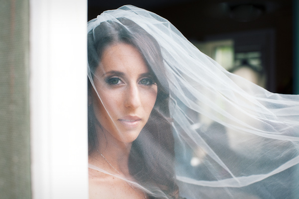 portrait of beautiful veiled bride - photo by Southern California wedding photographers Callaway Gable
